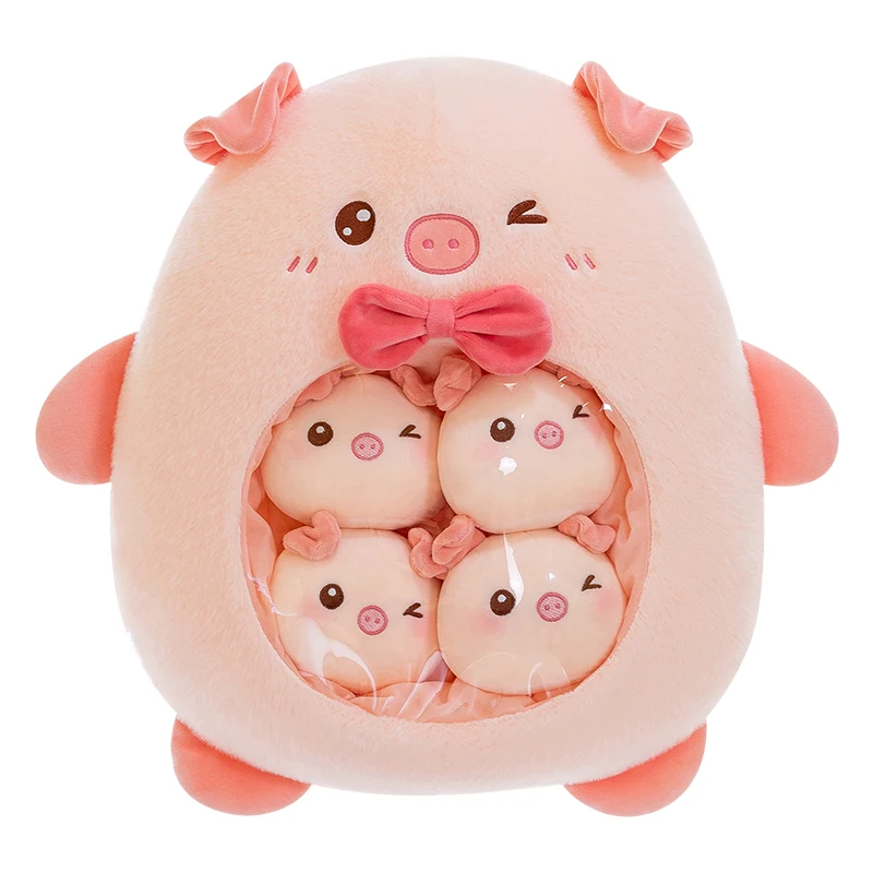 High quality cartoon snack bag Stuffed toy throw pillow Kawaii Kids gift stuffed animal pillow