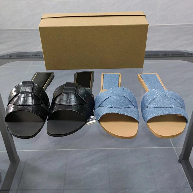 Newest Women Cross Belt Flat Slide Best Sellers Shoes For Outdoor Lady Casual Soft Leather ZA Slide Slippers