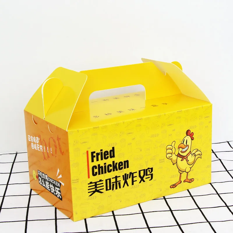 Оптовая продажа по индивидуальному заказу, горячая Распродажа, бумажная коробка для упаковки фаст-фуда, жареной курицы