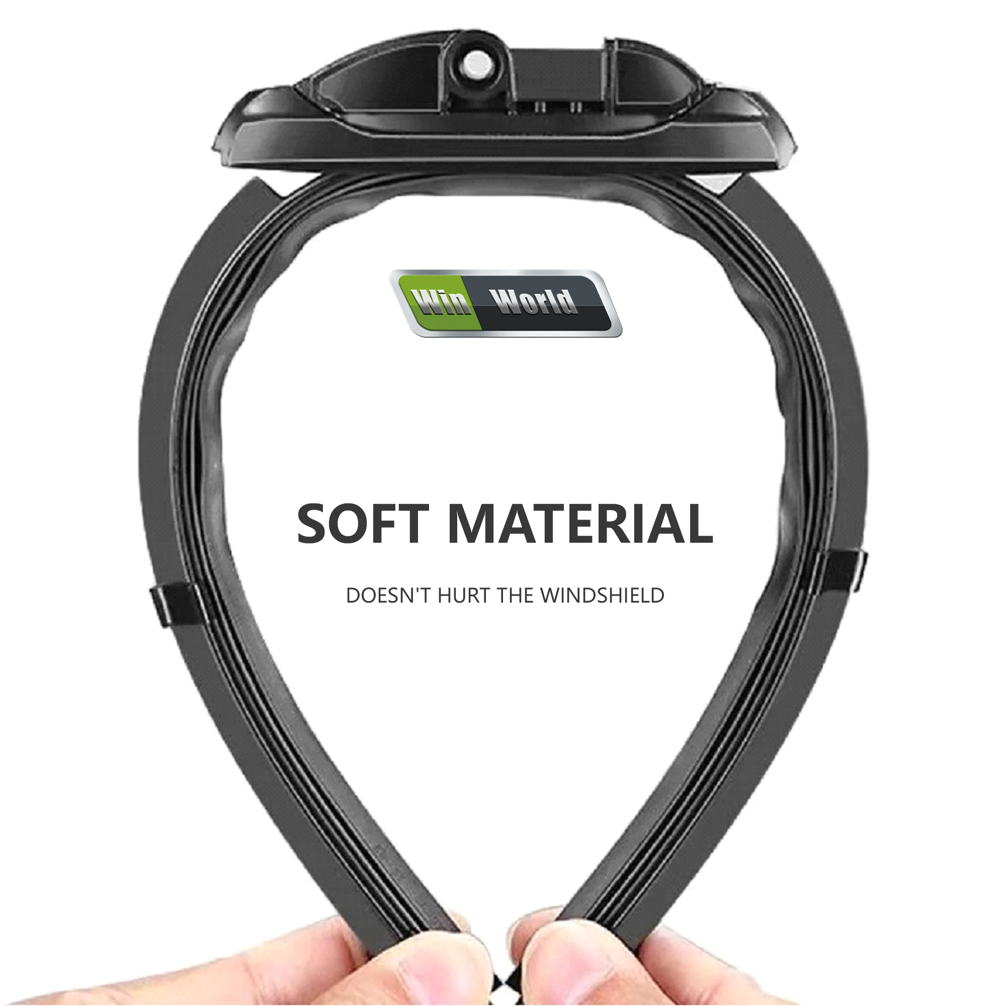 Hot Selling Auto Windshield Wiper Universal Three Section Windscreen Wiper Cars Wiper Blade CN;HEB Box Rubber 25'-26'