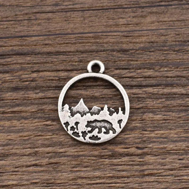 Wholesale Mountain Forest Beer Charms Natural Scenery Jewelry Pendant Accessories
