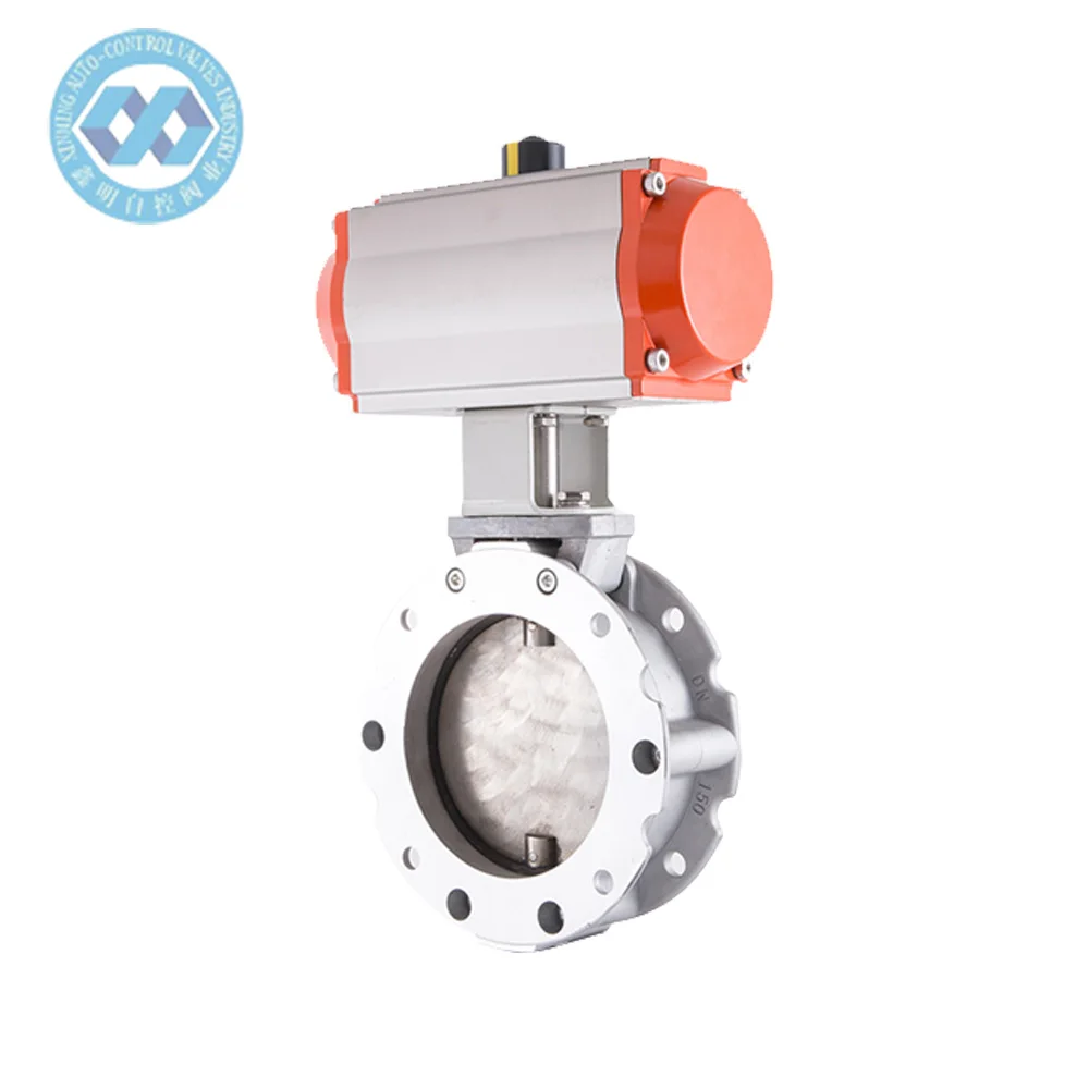 Diaphragm Type Regulating Stainless Steel Flow Control Set Pneumatic Dust Aluminum Butterfly Valve