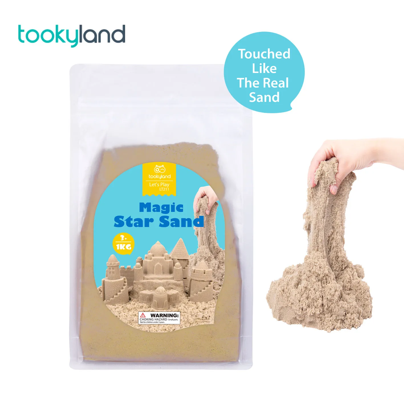 Creative Star Magic Sand for Kids Beach Sand 1KG DIY Arts & Crafts Outdoor Sand Play Set Sensory Toy