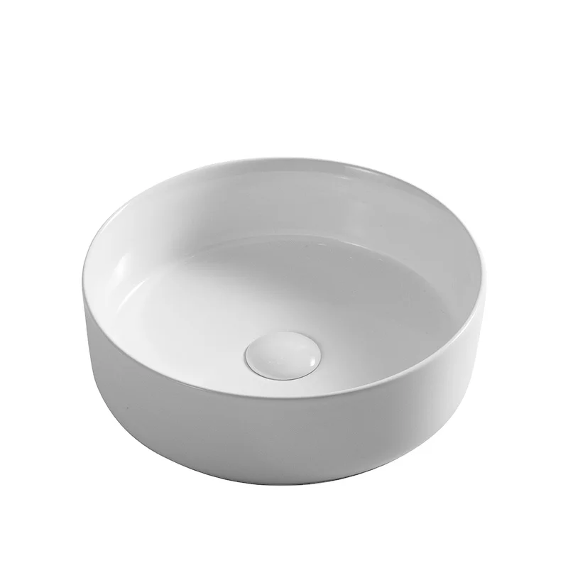 Classic vasque lavabo Hotel Item Counter Top Ceramic Wash Basin Round Vessel Bathroom Sink