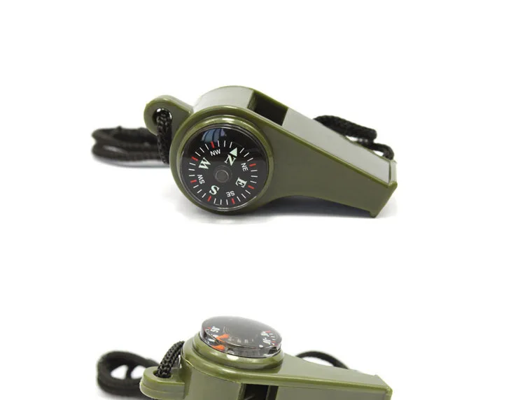 Outdoor multi-function whistle lifesaving with compass thermometer competition referee whistle