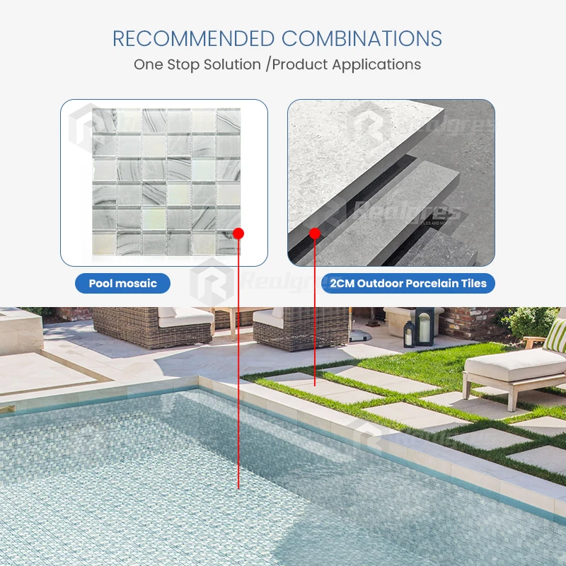 Дешевая OEM белая фарфоровая мозаичная плитка для бассейна материал стеклянная мозаика размер плитки