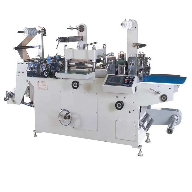 narrow web 350mm flat bed  adhesive label automatic die cutting machine