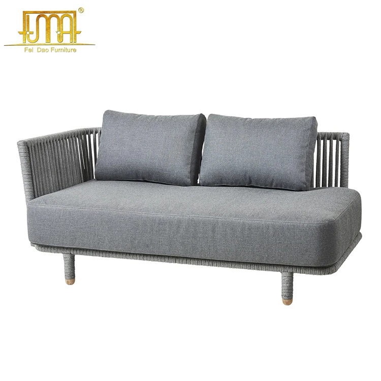 High Quality Rope Woven Outdoor Sectional Moments 2 Seater Sofa Set