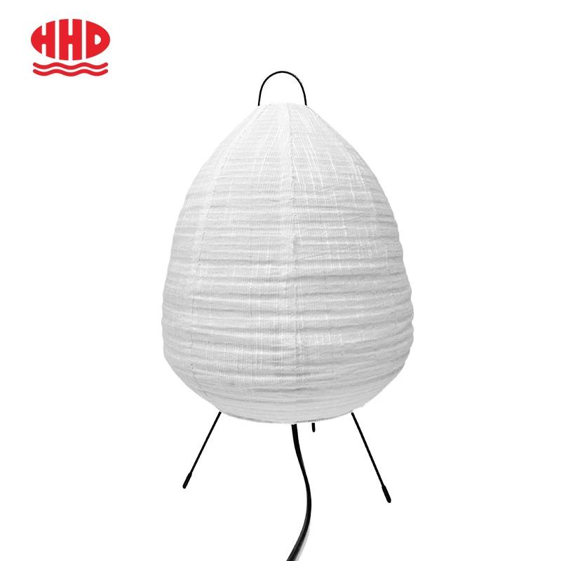 HKH Elegant Design Modern Decorative Table Fabric table lantern with black iron foot