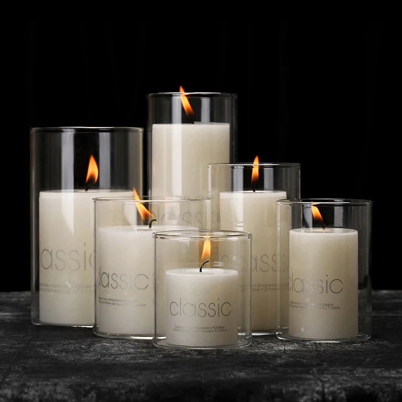 straight sided glass candle jars