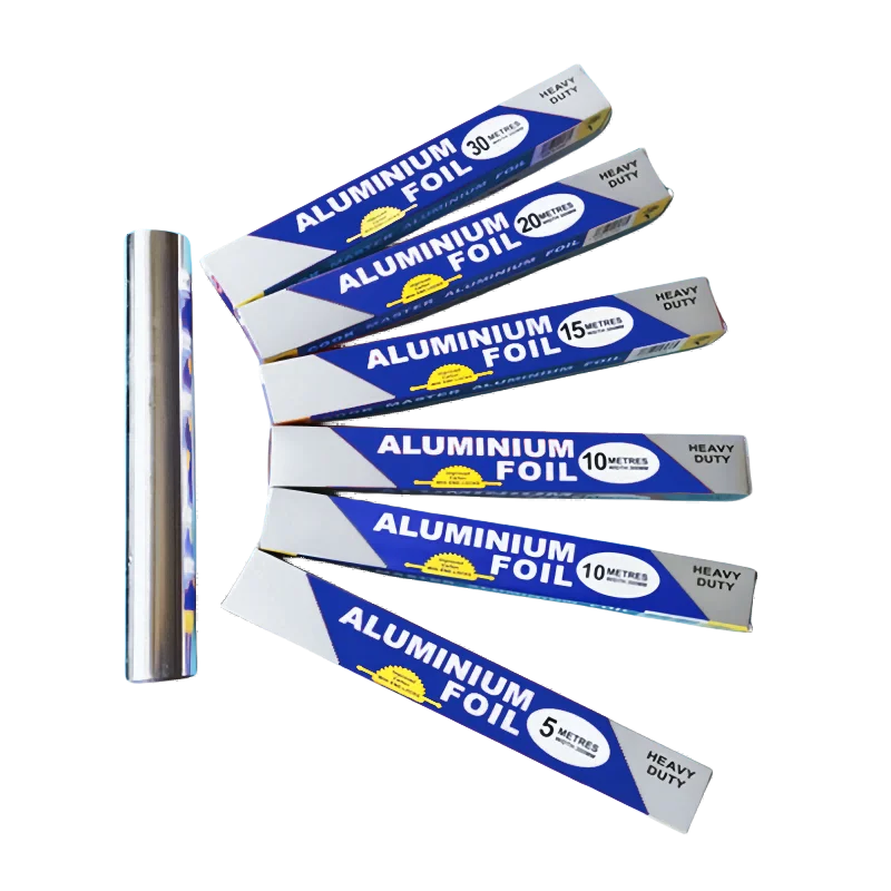 5m  Silver aluminum foil roll Household Foil Roll For Kitchen Food  packing square paper