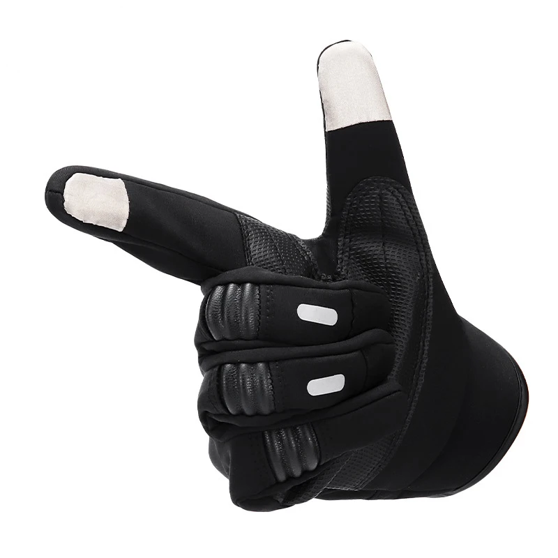 fleece-lined thickened motorcycle warm touch screen windproof outdoor CITY riding gloves