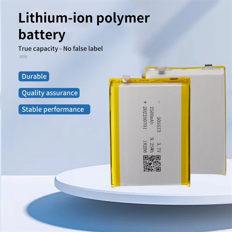 505573 3.7V 2500mAh lipo rechargeable Lithium Ion Polymer battery