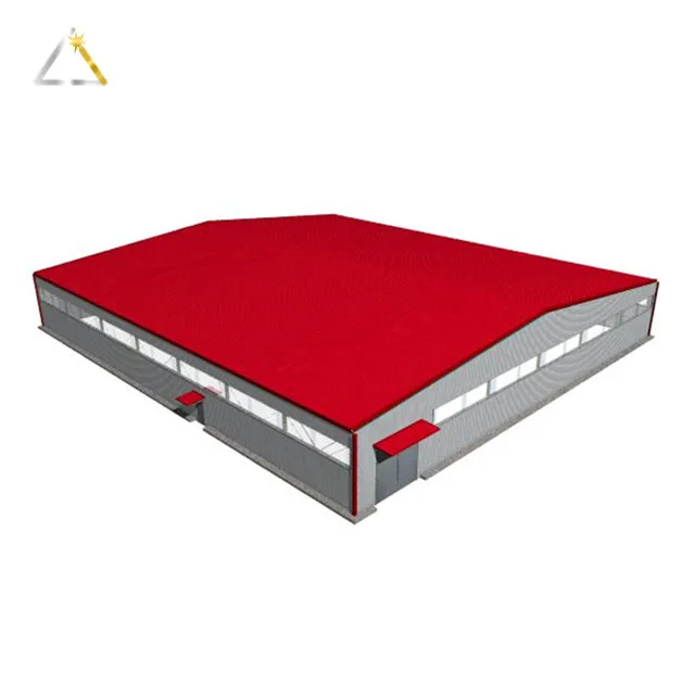 Working Platform Warehouse Factory Industrial Workshop Framed Structure Designed Steel Building Metal Frame For Hangar