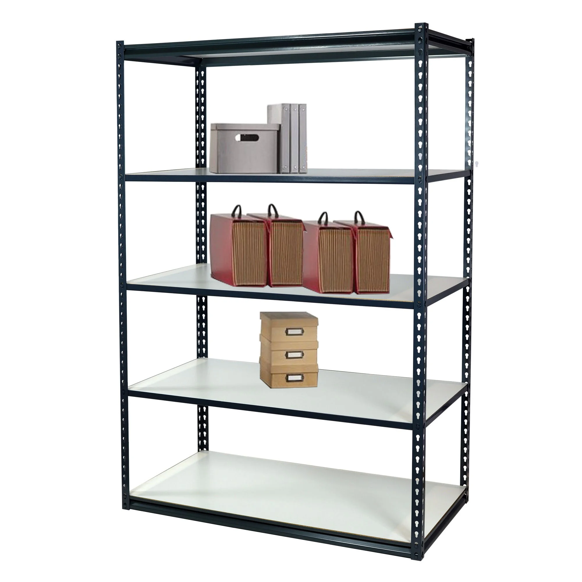 Wholesale Heavy Duty 5 Layers Galvanized Steel Boltless Rack for Storage/Stacking