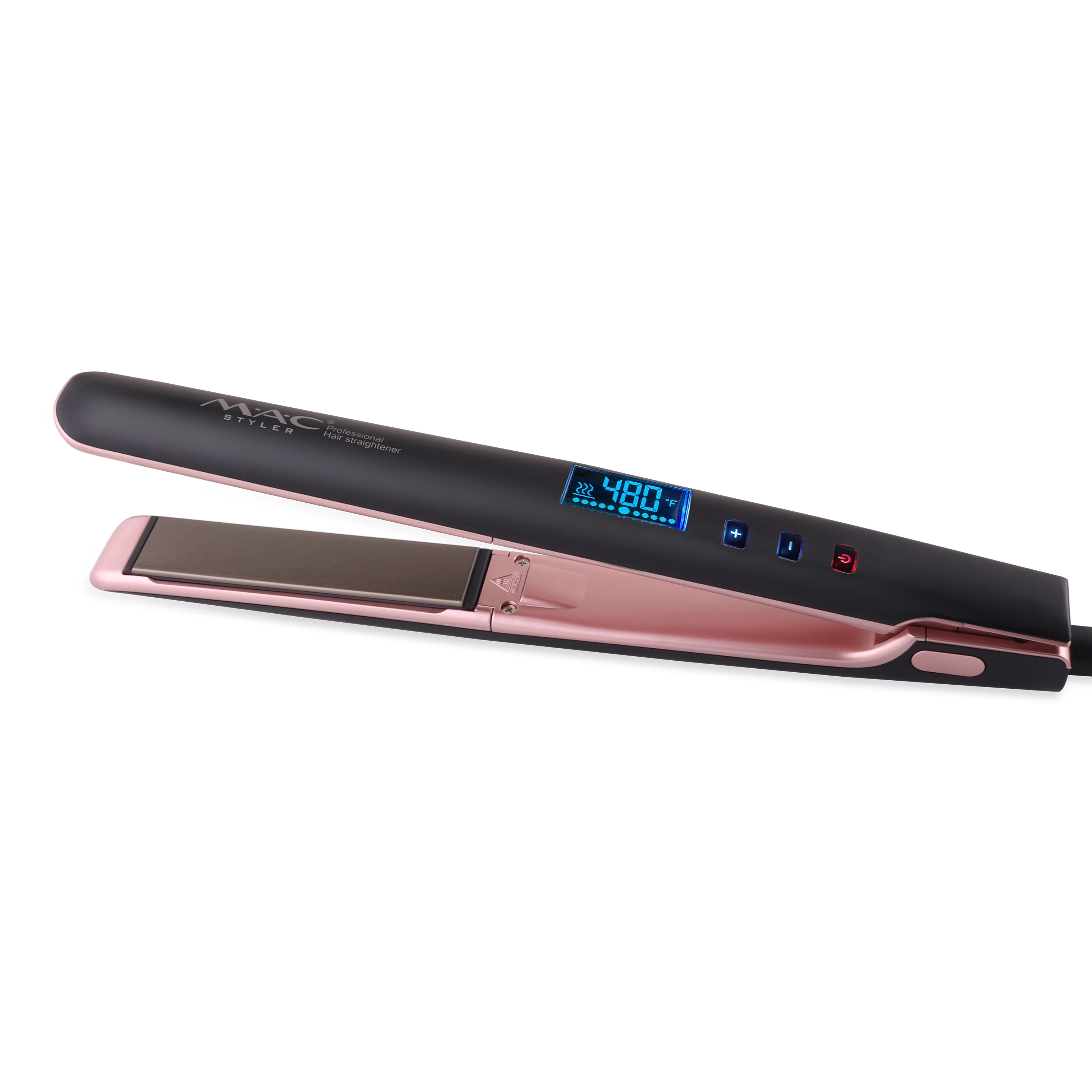 Custom Flat Iron Hair Straightener Lcd Titanium Plancha De Cabello Professional Flat Irons 480 Degrees Hair Straighteners