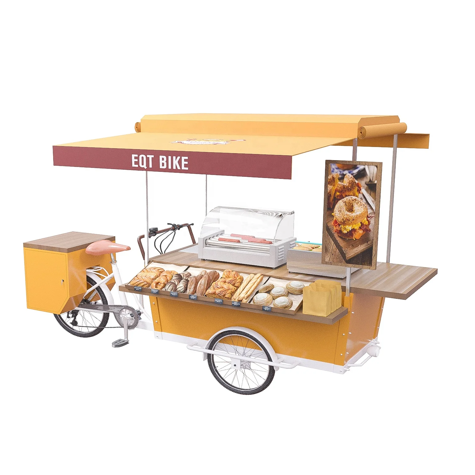 2020 Best Price GAS Food Truck Electric Tricycle Cargo Bike Tricycle
