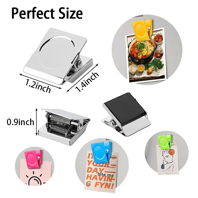 Colorful Magnetic Clips Magnetic Metal Chip Clips Fridge Magnets Refrigerator Whiteboard Locker Magnets Heavy Duty Clip