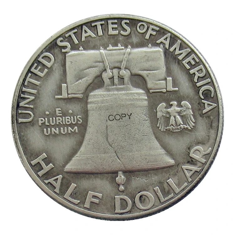 Reproduction US Franklin Half Dollar 1948-1963 Dates Optional Silver Plated  Decorative Commemorative Coins