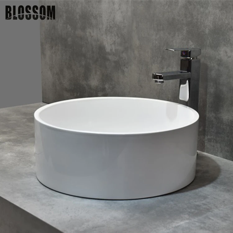 Hotel Bathroom Stone Vanity Table Top Oval Shape Design Bathrooms Washbasins