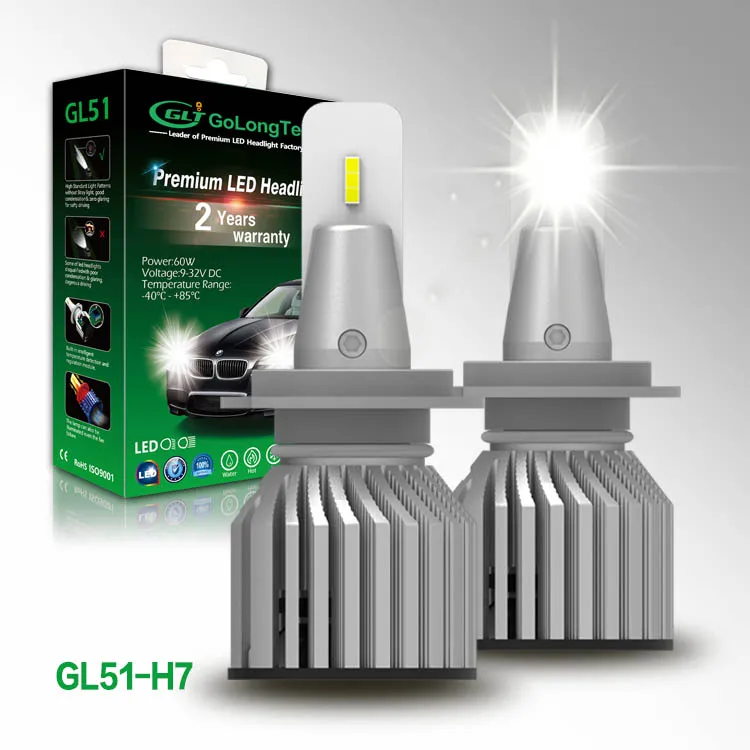 H7 GL51 Golongtech 10000lm супер яркие светодиодные лампы h7 автомобильные светодиодные фары
