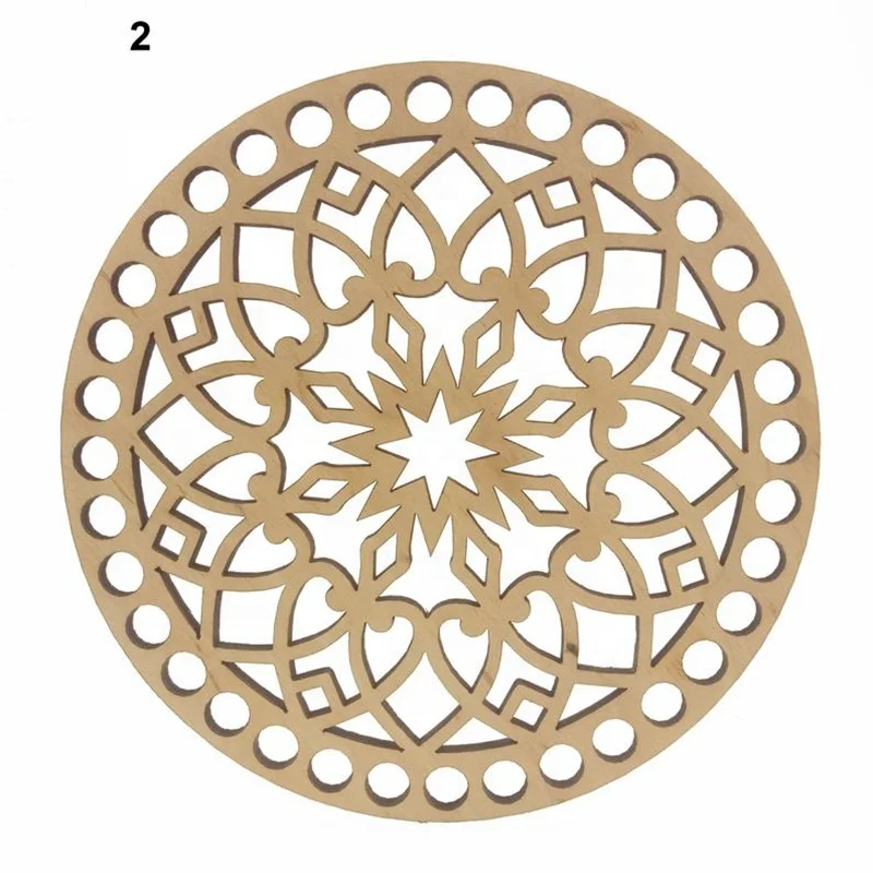 Wood base bottom crochet knitting yarn storage basket craft supplies bulk wood chips