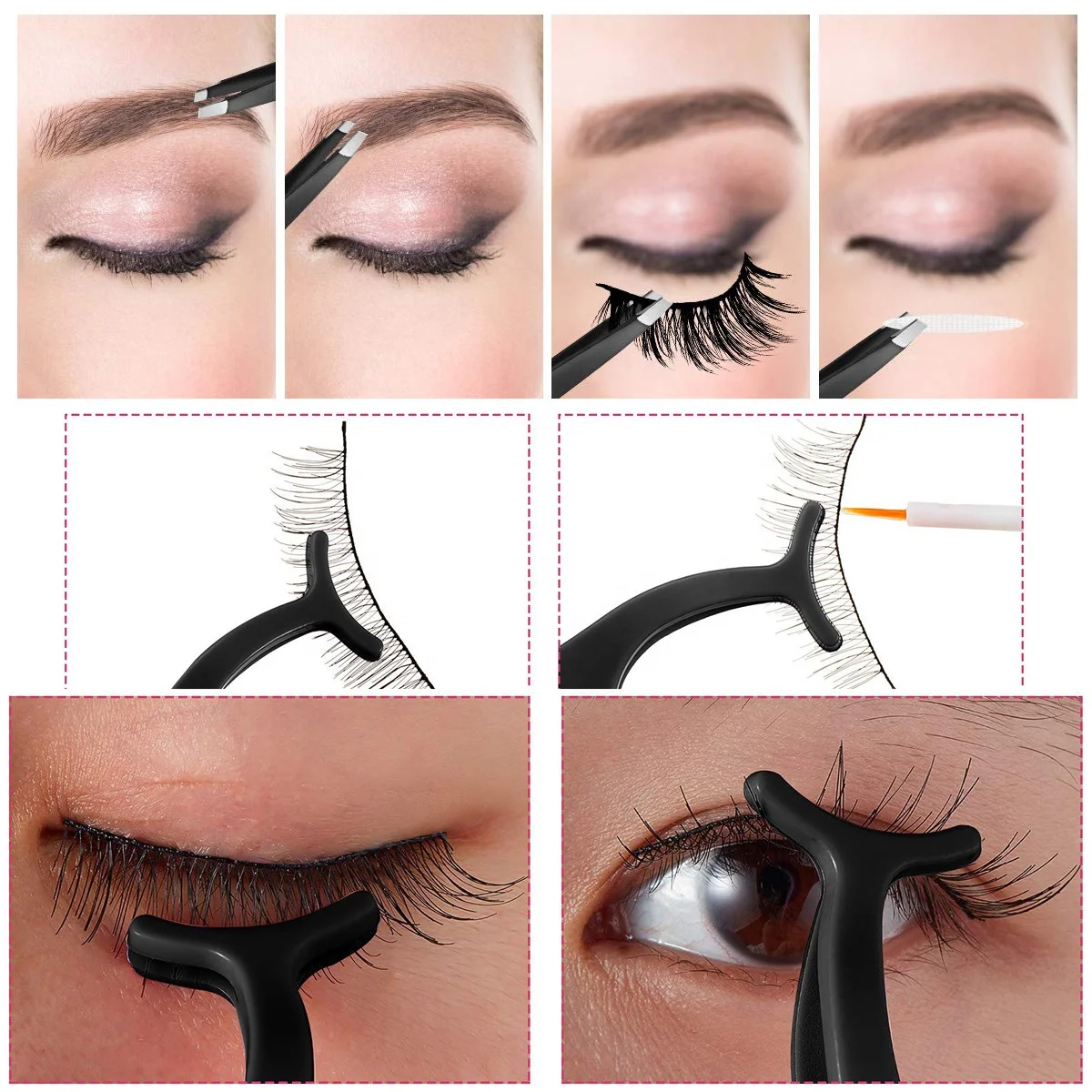 
Eyebrow Scissors Eyebrow Grooming Kit with Face Eyebrow Razor Eye Trimmer Brush and Comb for WomenEyebrow Tweezers lash 