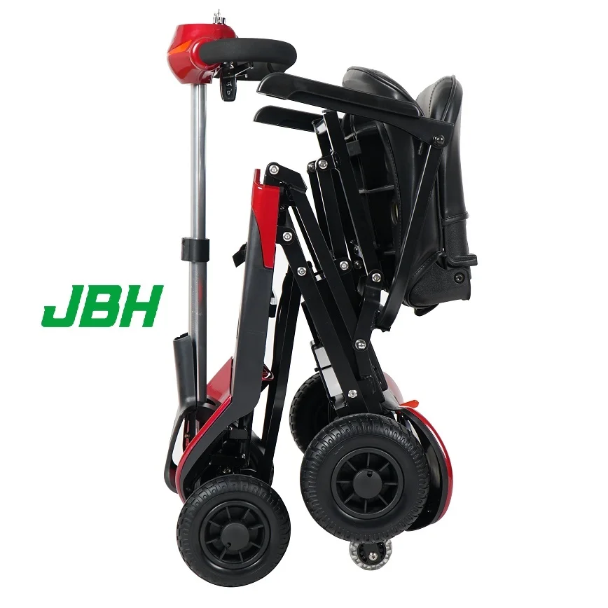 JBH Automatic folding 4 wheel power handicapped scooter travel electric mobility scooter