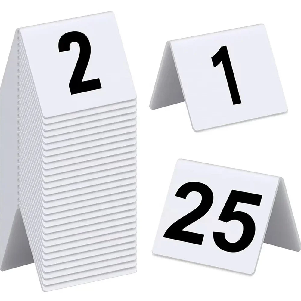 Custom Table Top Sign Board Restaurant Table Display Stand Acrylic Wedding Table Number