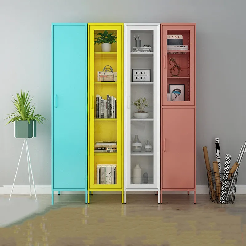 Modern Nordic Style Simple Design Bookcase With high leg Small Cabinet Book Shelf Cabinet