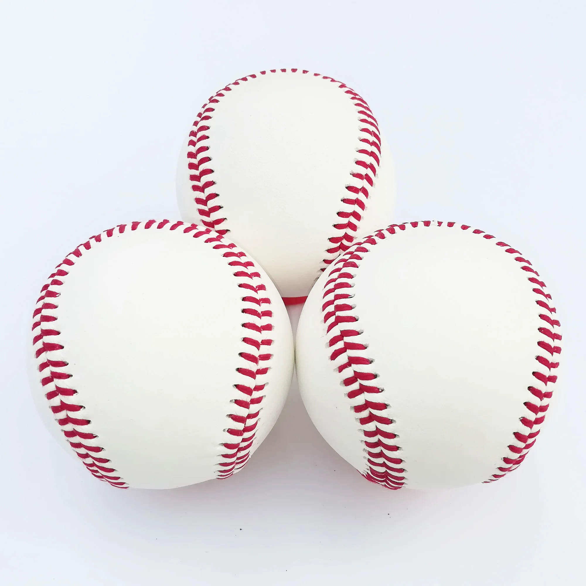 directly factory  professional cowhide full grain leather baseball with 30% wool winding double cushioned cork core baseball