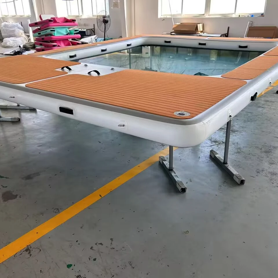 Надувной водный плавучий док для рыбалки надувной диван платформа бассейн понтон с сеткой