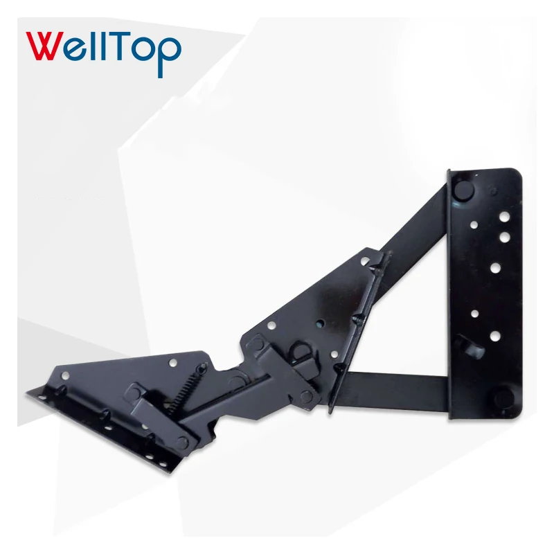 06.121 WELLTOP Adjust The Backrest Folding Sofa Bed Mechanism Black Click Clack Sofa Bed Mechanism Bed Lifting Mechanism
