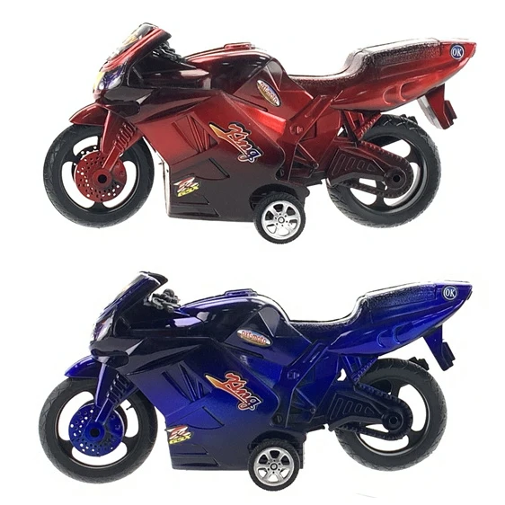 Wholesale classic toys Mini friction car toys Inertial motorcycle model two-wheel drive rear pull car