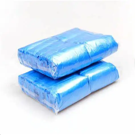 Transparent & Blue Disposable PE Sleeve Cover Waterproof Plastic Protective Arm Oversleeve Cover for Food Processing Household C