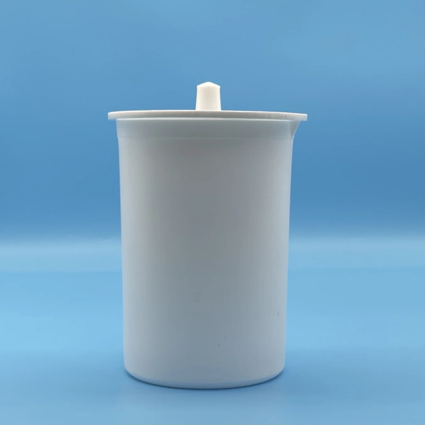 PTFE laboratory  beaker manufacturer Different Sizes 250 ml 400 ml 1000 ml with Lid  white color Lab