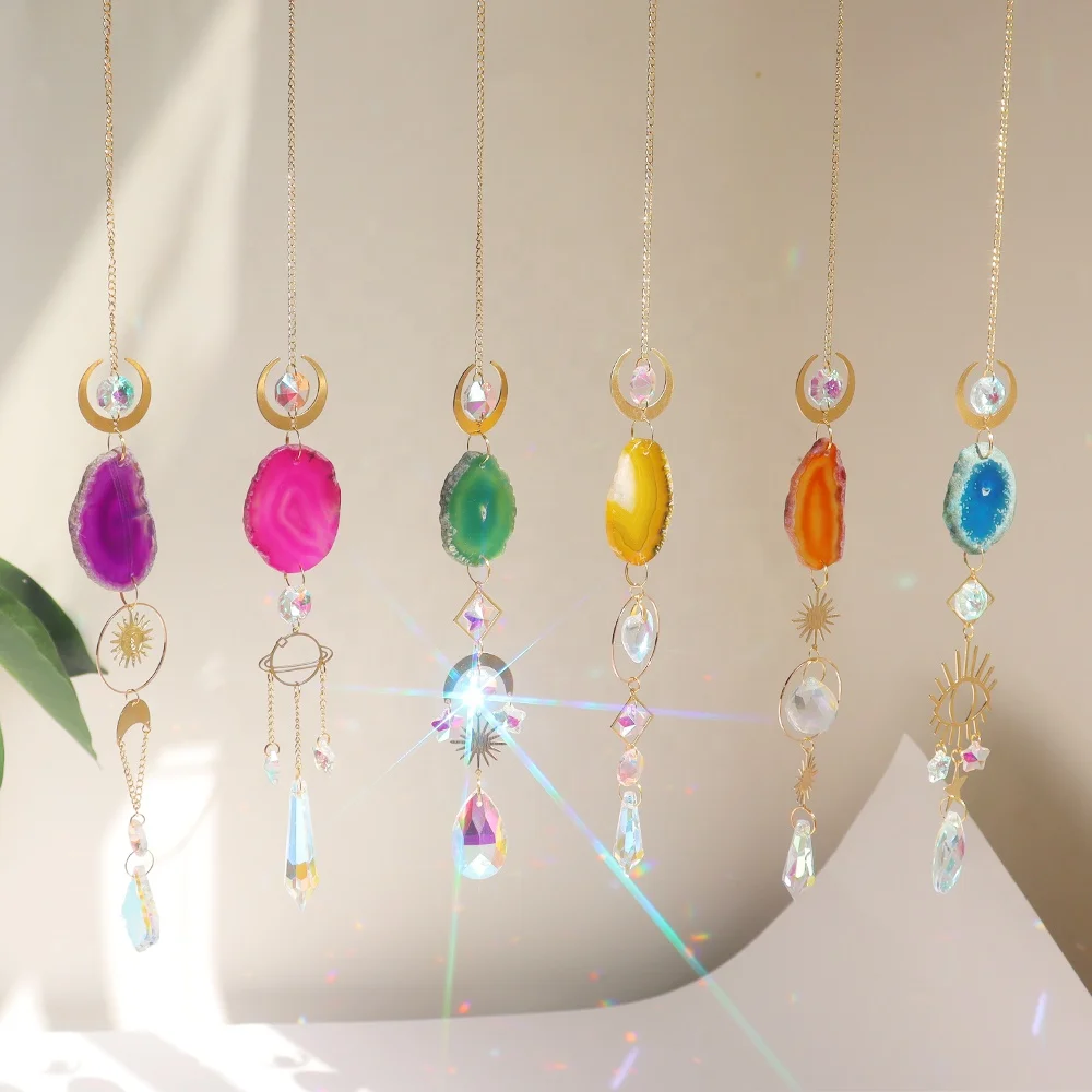 Hot Sale Home Decor Crystal Wind Chime Crystal Suncatcher Wind Hanging Room Garden Decoration