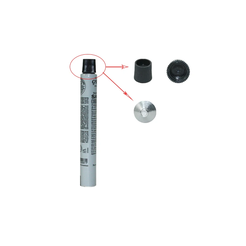 100% Recyclable Hot Sale  Dia16mm Empty  Offset Printing Metal Cylinder Lip Balm Tube Eye Cream Tubes