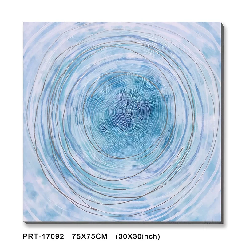 Home decor Wall art OEM contemporary Abstract Blue Circle canvas wall prints art