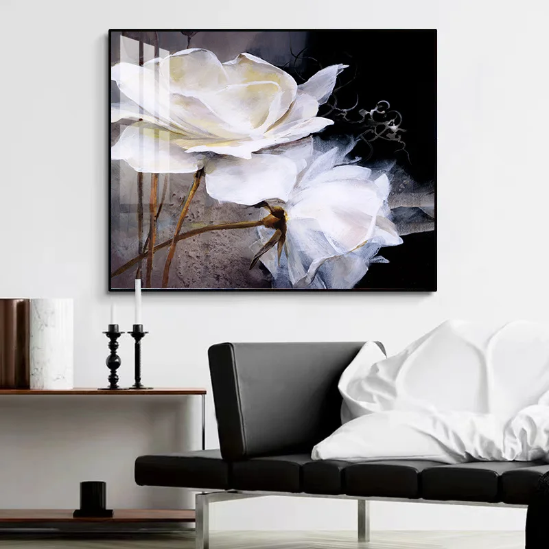 Modern Abstract Painting Luxury Home Decor Crystal Porcelain Wall Painting Canvas Wall Art Prints Decorative Painting