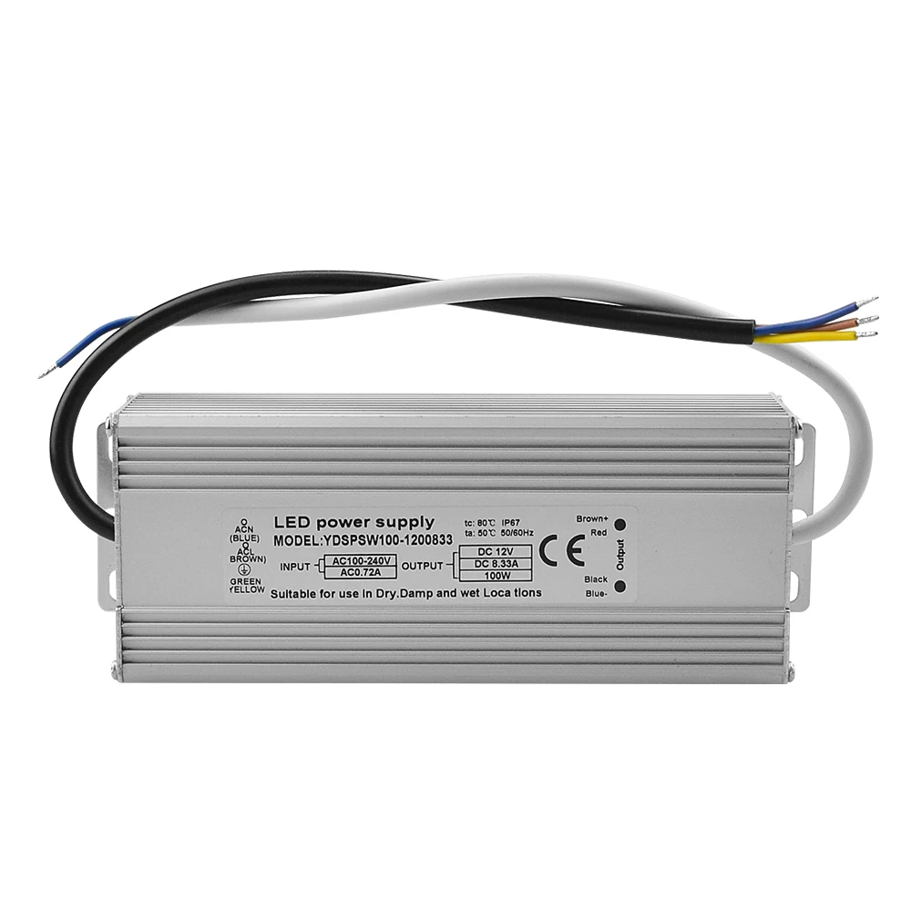 IP67 Waterproof Lighting Transformers DC 12V 24V Power Supply Led Driver For  led strip light