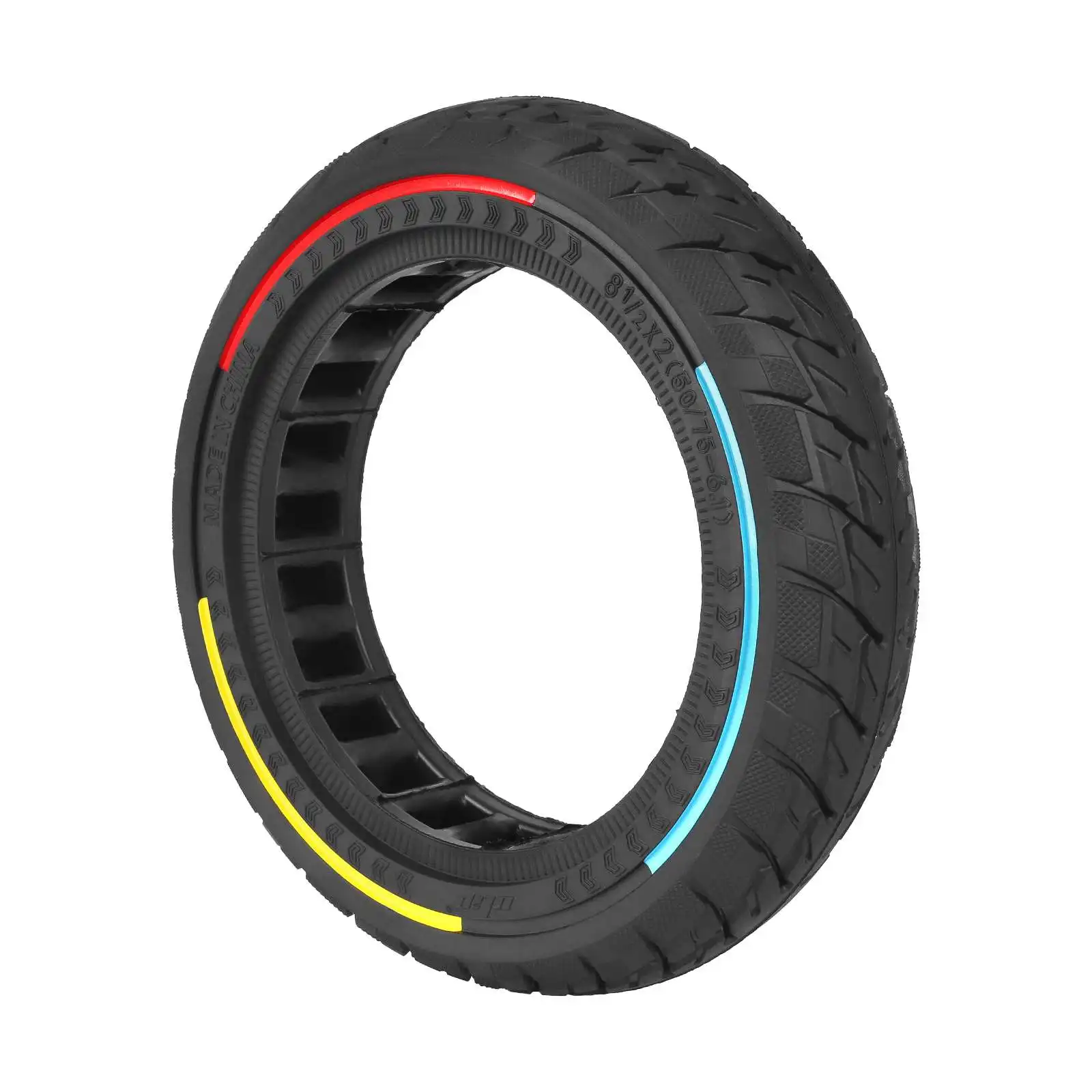 8 1/2*2 (50/75-6.1) Off-Road Solid Tire 8.5 Inch Solid Tyre With Three Colours Circle For Xiaomi M365 1S Pro Scooter Tires Parts