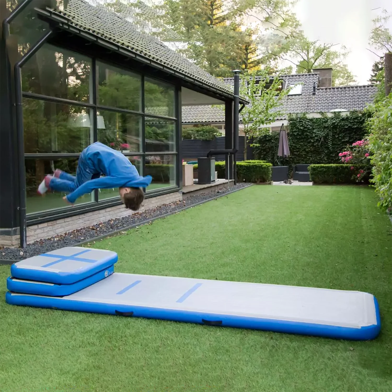 4mx1mx0.1m Factory sale  inflatable gymnastics mat /inflatable air track/Yoga pad