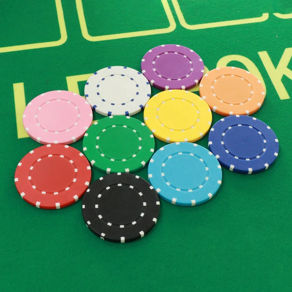 40mm customisable colour ABS roulette chips poker game club custom print logo ABS poker chips for casino