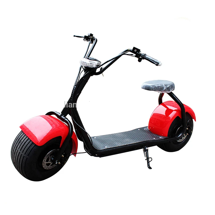 60v 20ah lithium battery fat tire electric scooter city coco with front light and two seats