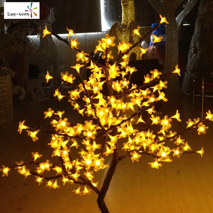 Nice led cherry tree light with high quality solar cherry tree not expensive artificial cherry blossom tree