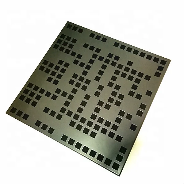 ACEBOND алюминиевая потолочная плитка Потолочная подвесная металлическая квадратная черная ткань звукостойкий текст матовая фотография