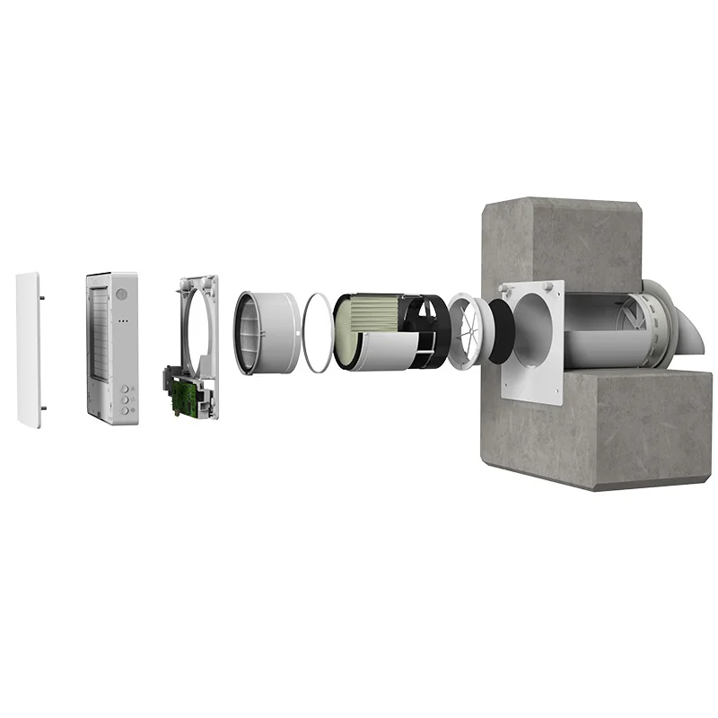 Erv Energy Heat Recovery Ventilation Unit HRV Wall Mounted Recuperator