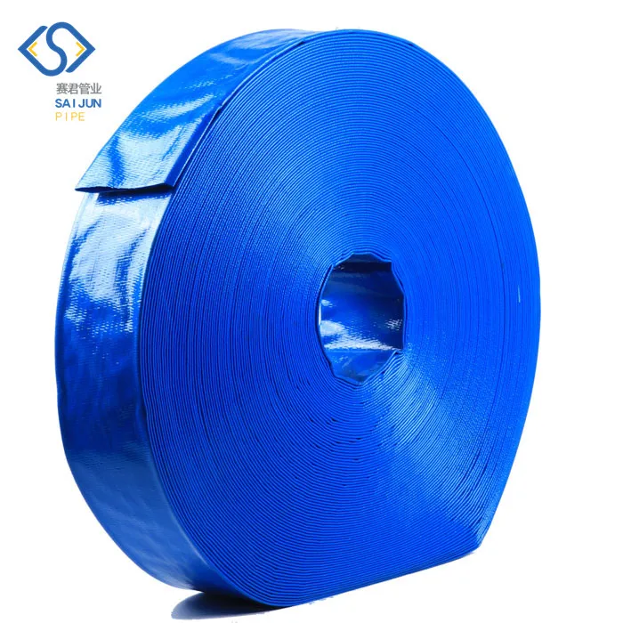 3 inch PVC Layflat Pipe / Blue PVC Water Discharge Hose / Water Irrigation Hose