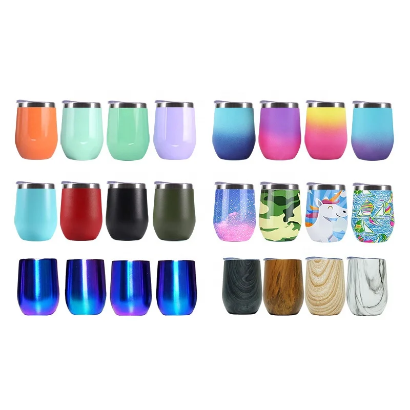 Klooper Amazon Top Sales 12 Oz Double Wall Stainless Steel Custom Insulated Vacuum Egg Shape Travel Mug